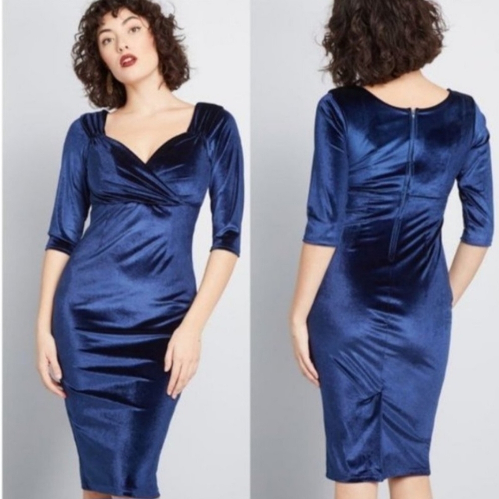ModCloth Love Ballad Velvet Sheath Dress
